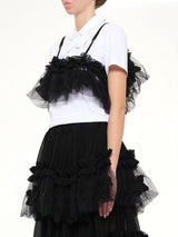 Organza Vest in Black