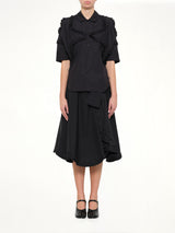 Star Embroidery Shirt in Black