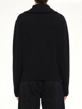 Knit Zip Up Jacket in Black