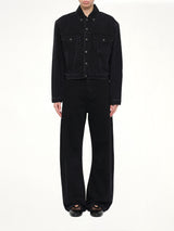 Shrunken Denim Jacket in Magnetite