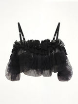 Organza Vest in Black
