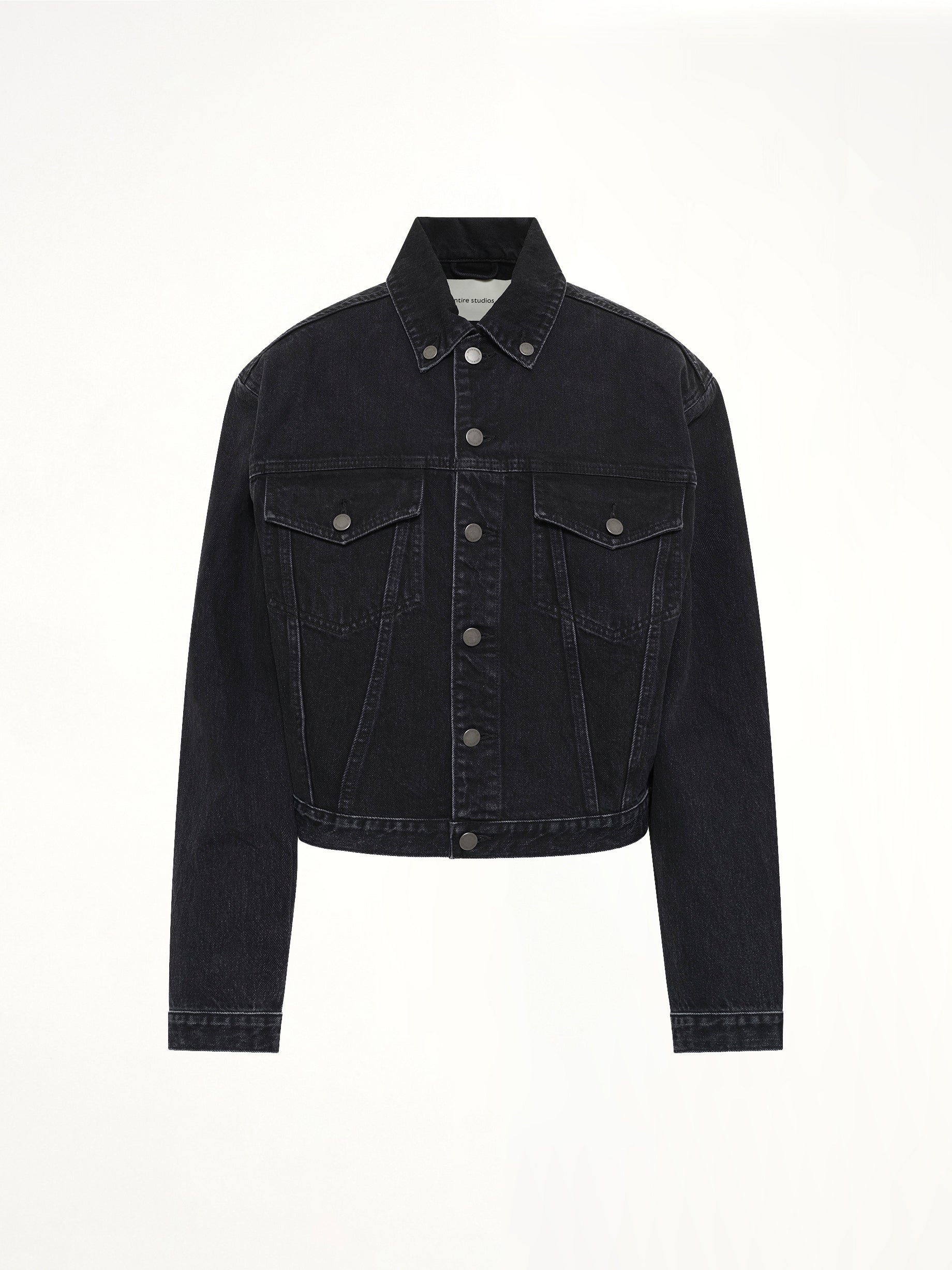 Shrunken Denim Jacket in Magnetite