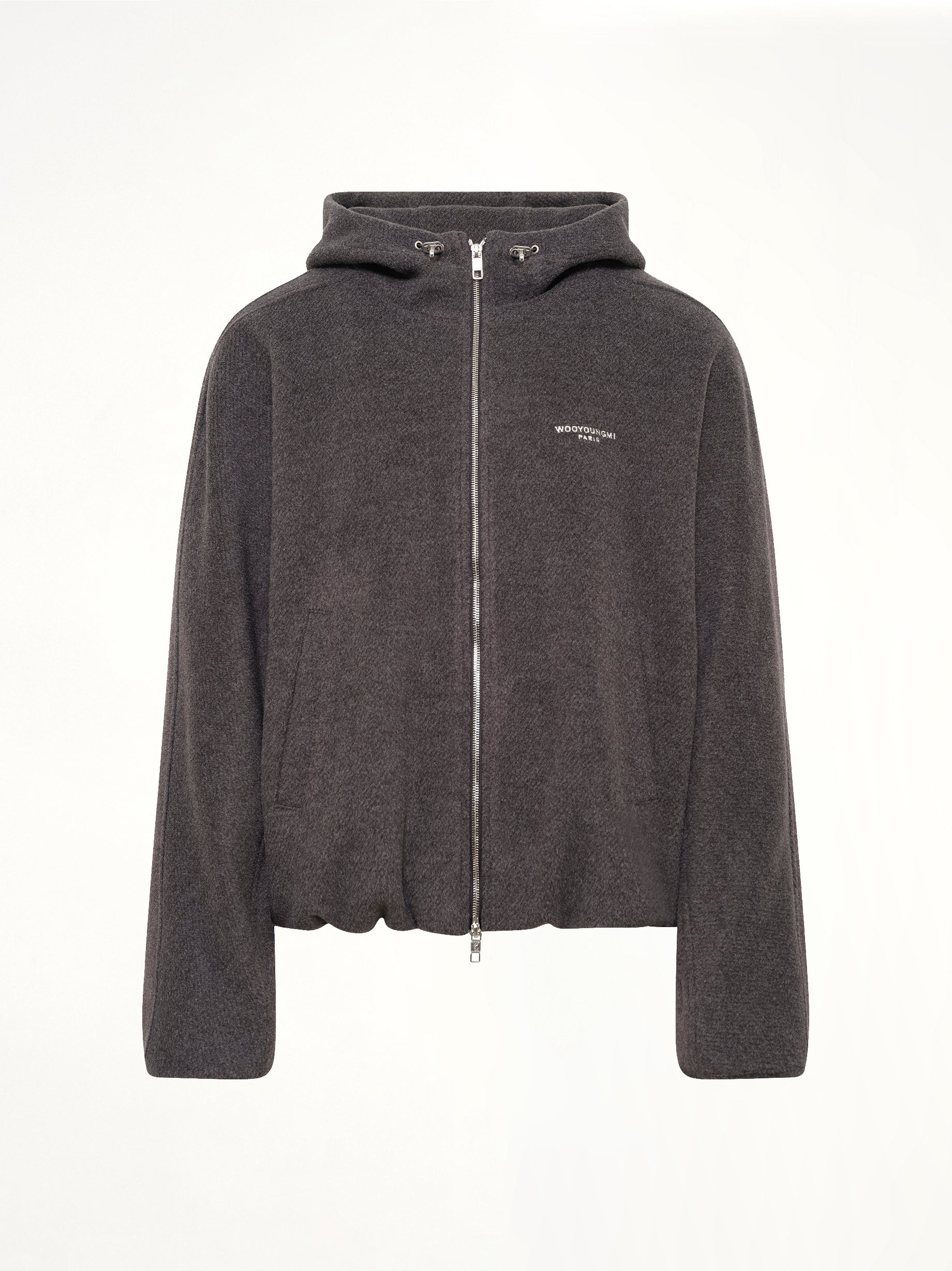 Woven Hoodie in Grey