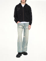 Dove Eye Studded Hoodie in Black