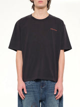 Dove Pattern T-Shirt in Washed Black