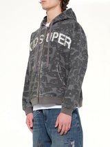 Face Camo Hoodie in Black