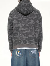 Face Camo Hoodie in Black