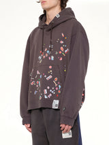 Kids Sticker Hoodie in Black