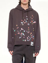 Kids Sticker Hoodie in Black