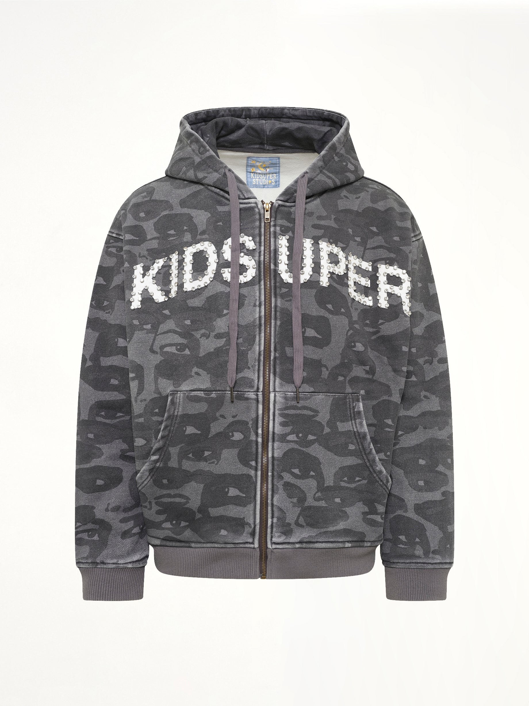 Face Camo Hoodie in Black