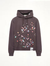 Kids Sticker Hoodie in Black