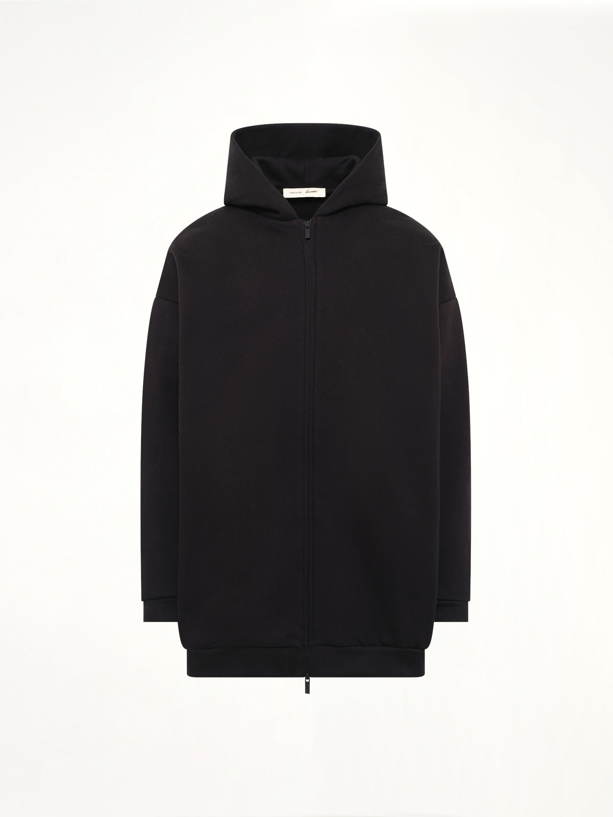 Property Lounge Long Zip Hoodie in Black