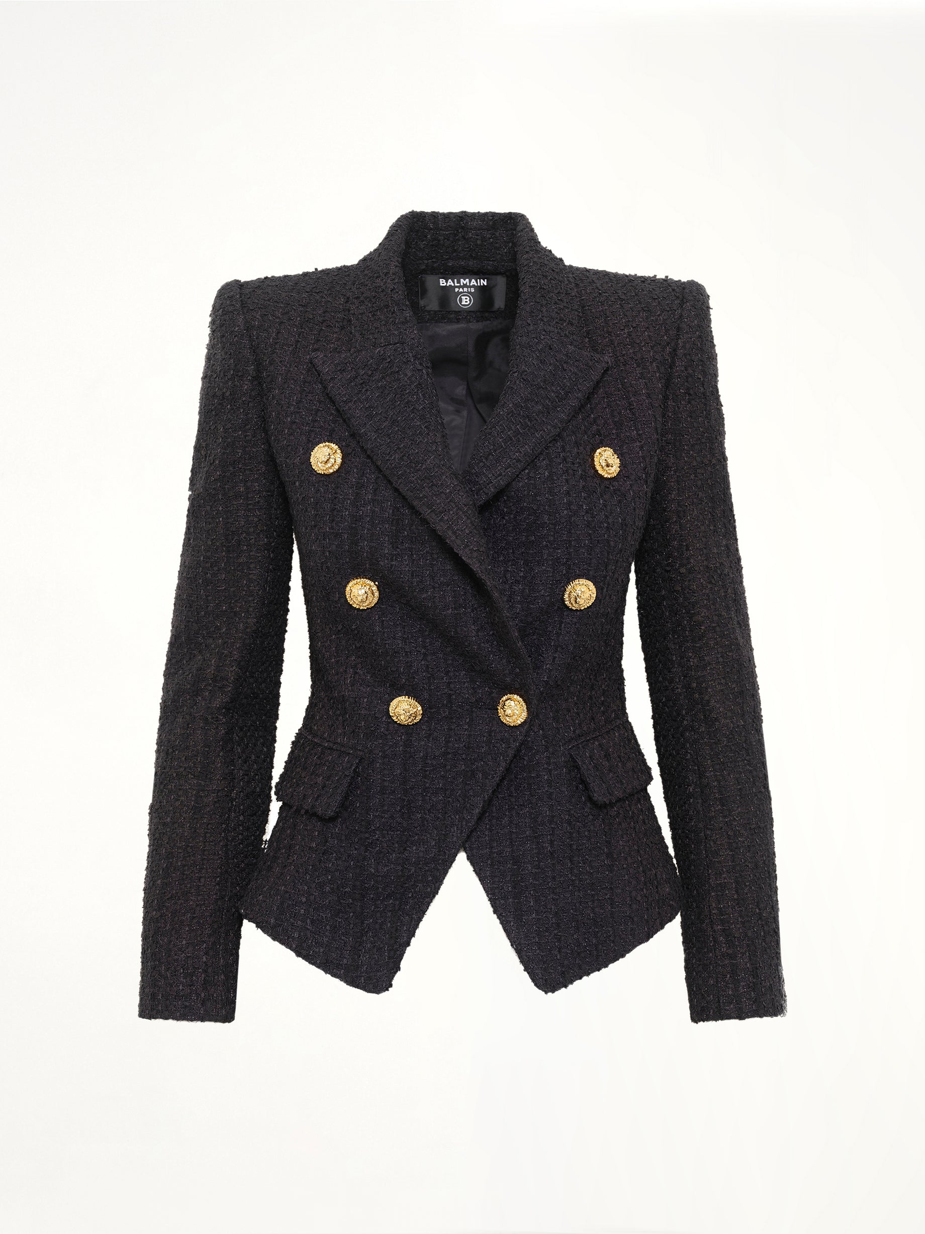 6 BTN Tweed Jacket in Black