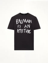 Balmain Attitude T-Shirt Bulky Fit in Black/White