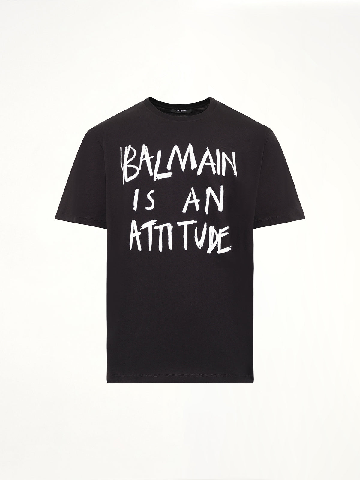 Balmain Attitude T-Shirt Bulky Fit in Black/White