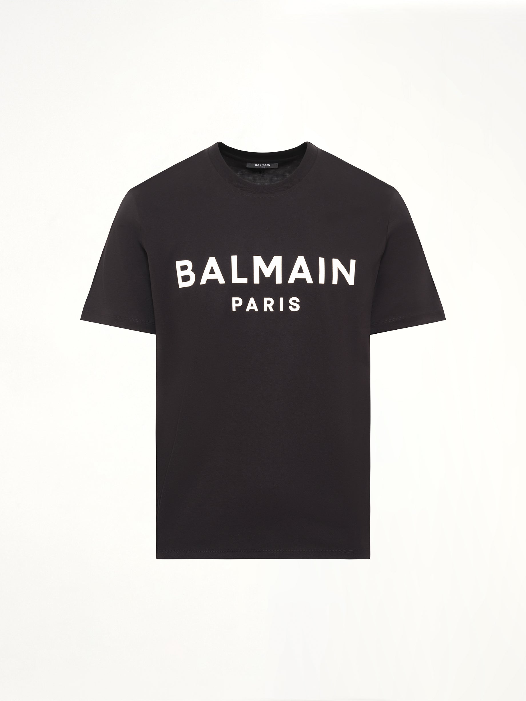 Balmain Print T-Shirt Reg Fit in Black/White