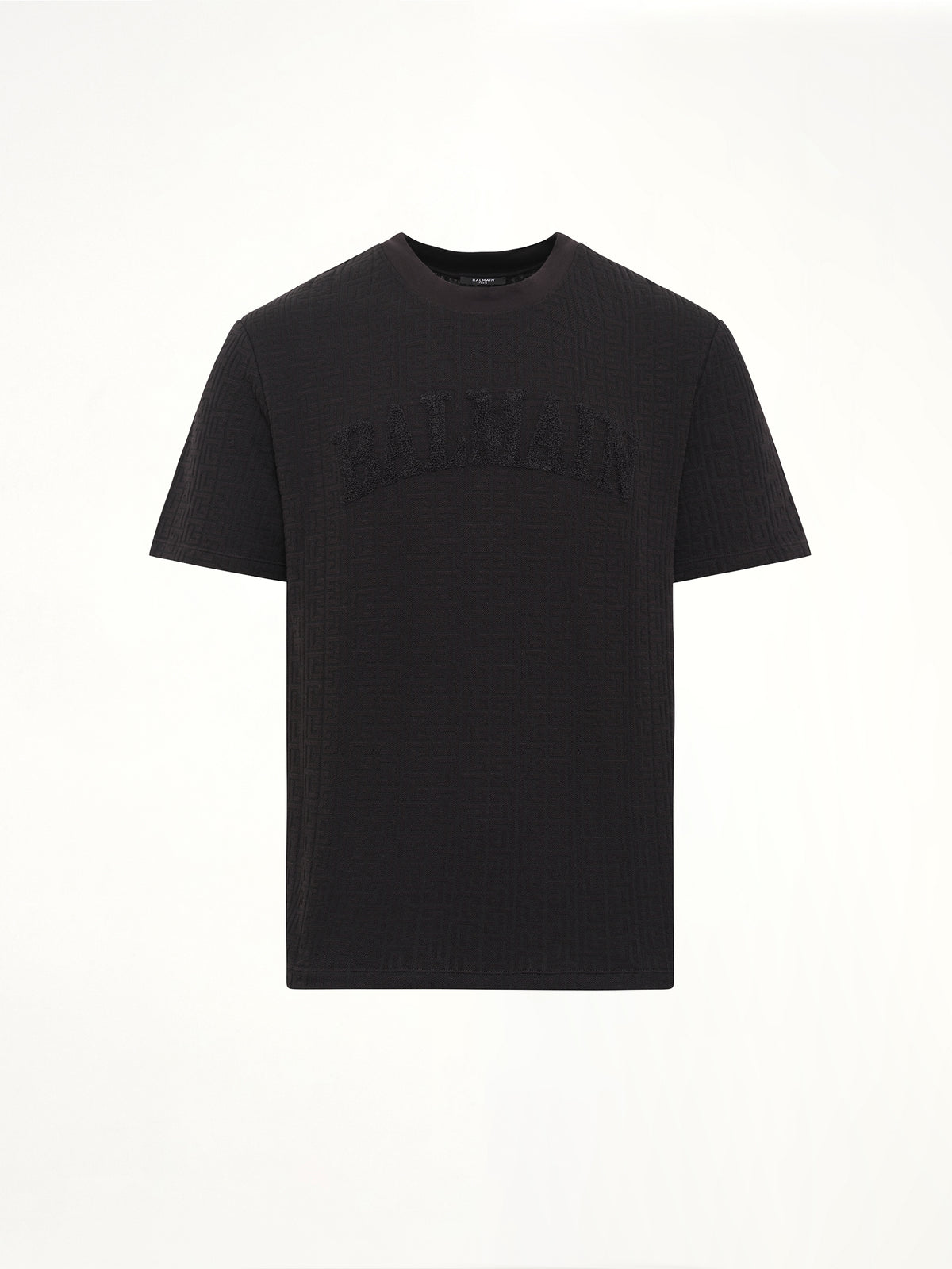 Monogram Balmain Sponge T-Shirt Reg Fit in Black