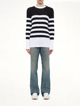 BTN Mariniere Ribbed Cotton Knit Sweater in Black/White
