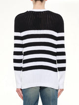 BTN Mariniere Ribbed Cotton Knit Sweater in Black/White