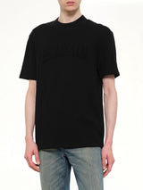Monogram Balmain Sponge T-Shirt Reg Fit in Black