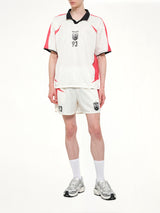 Spike Football Top in Flat White