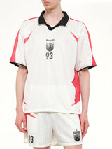 Spike Football Top in Flat White