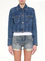 2 Pockets Denim Jacket in Dark Blue