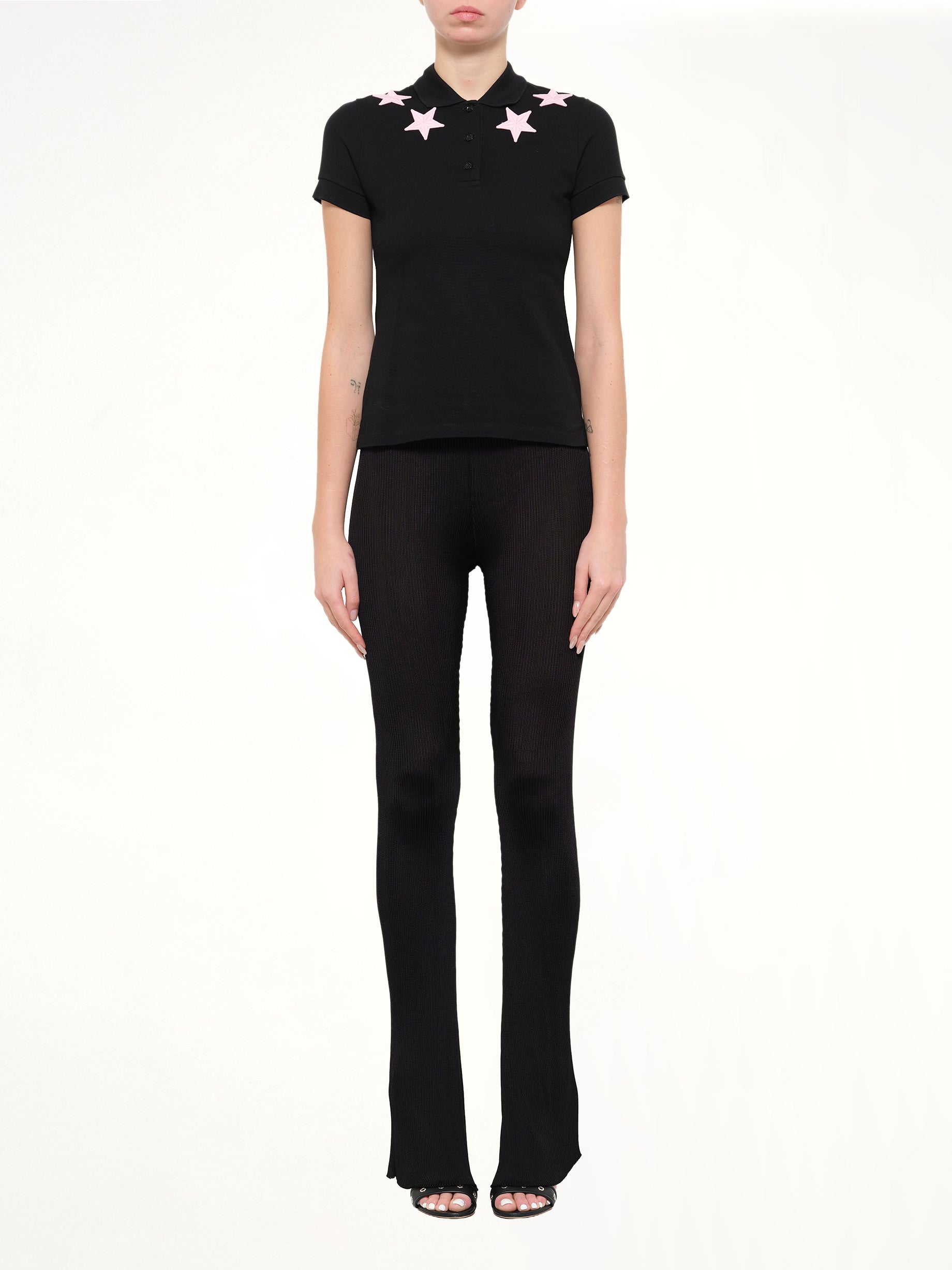 Short Sleeve Polo in Black