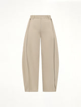 Cotton Silk Gabardine Trousers AF in Beige