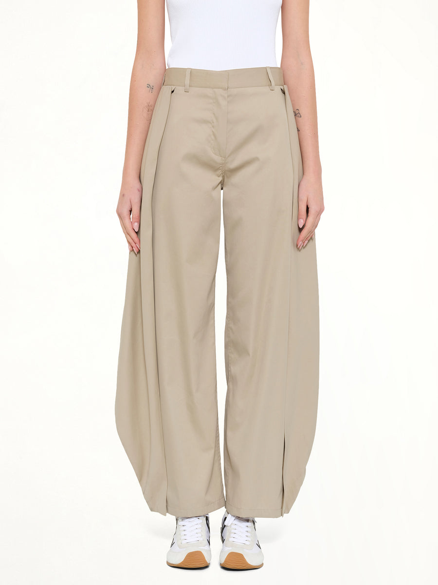 Cotton Silk Gabardine Trousers AF in Beige