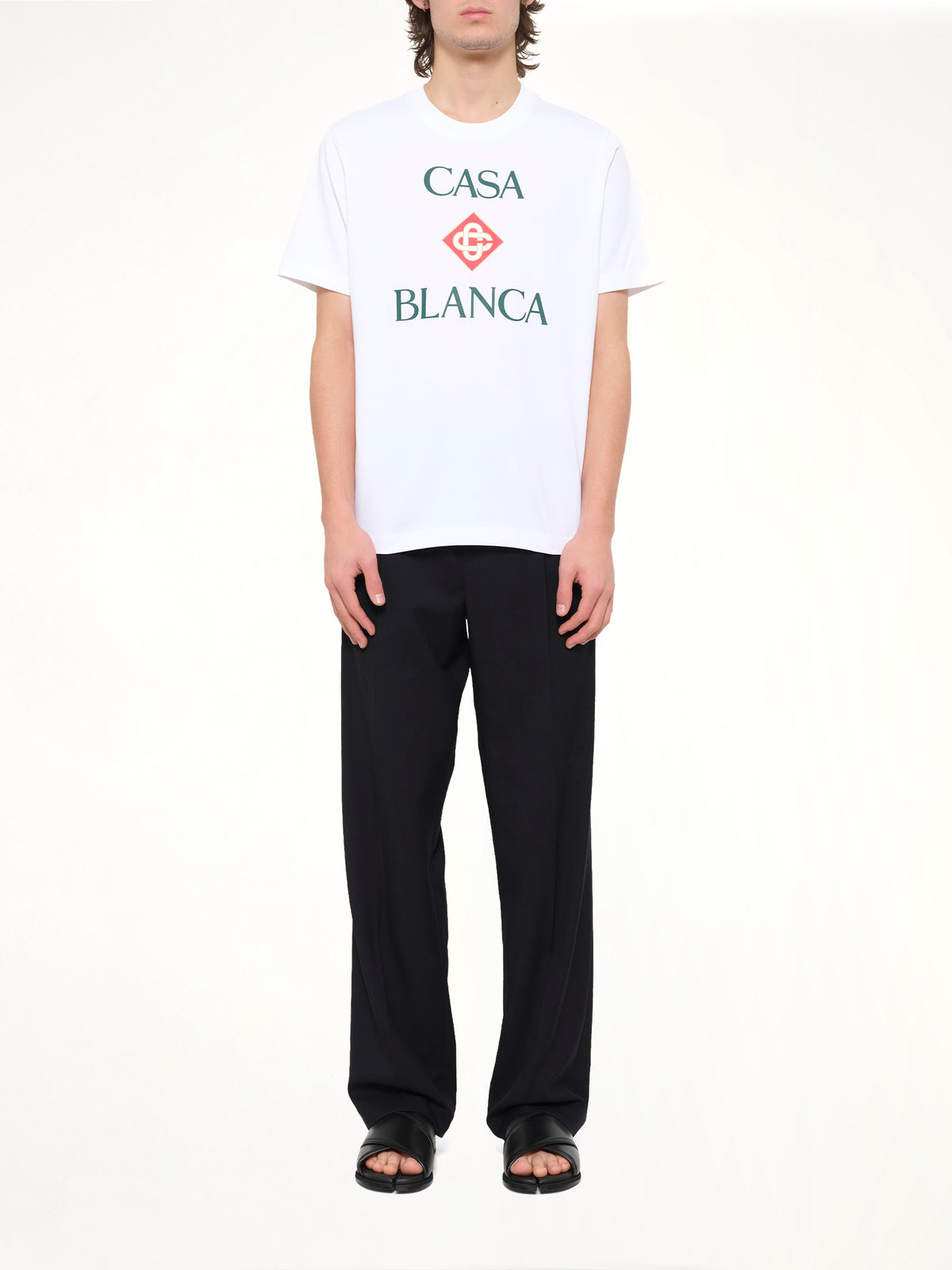 Casablanca Stacked Classic T-Shirt in White