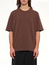 Embossed Ami De Coeur T-Shirt in Chocolate Brown