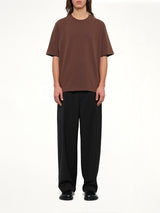 Embossed Ami De Coeur T-Shirt in Chocolate Brown