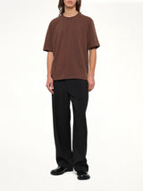 Embossed Ami De Coeur T-Shirt in Chocolate Brown