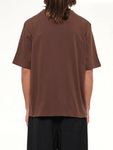 Embossed Ami De Coeur T-Shirt in Chocolate Brown