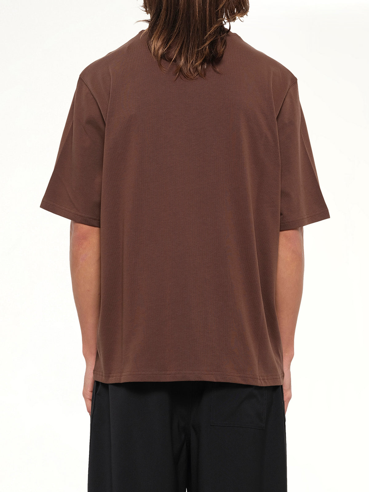 Embossed Ami De Coeur T-Shirt in Chocolate Brown