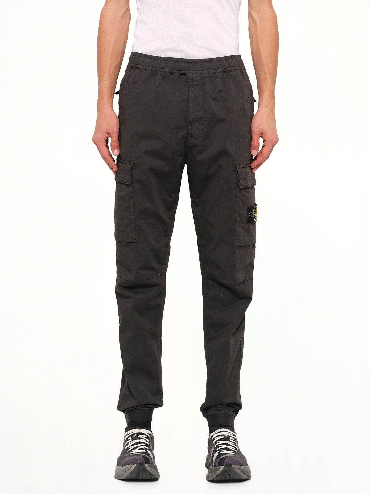 3100033 Cotton Satin Trouser in Lead Grey