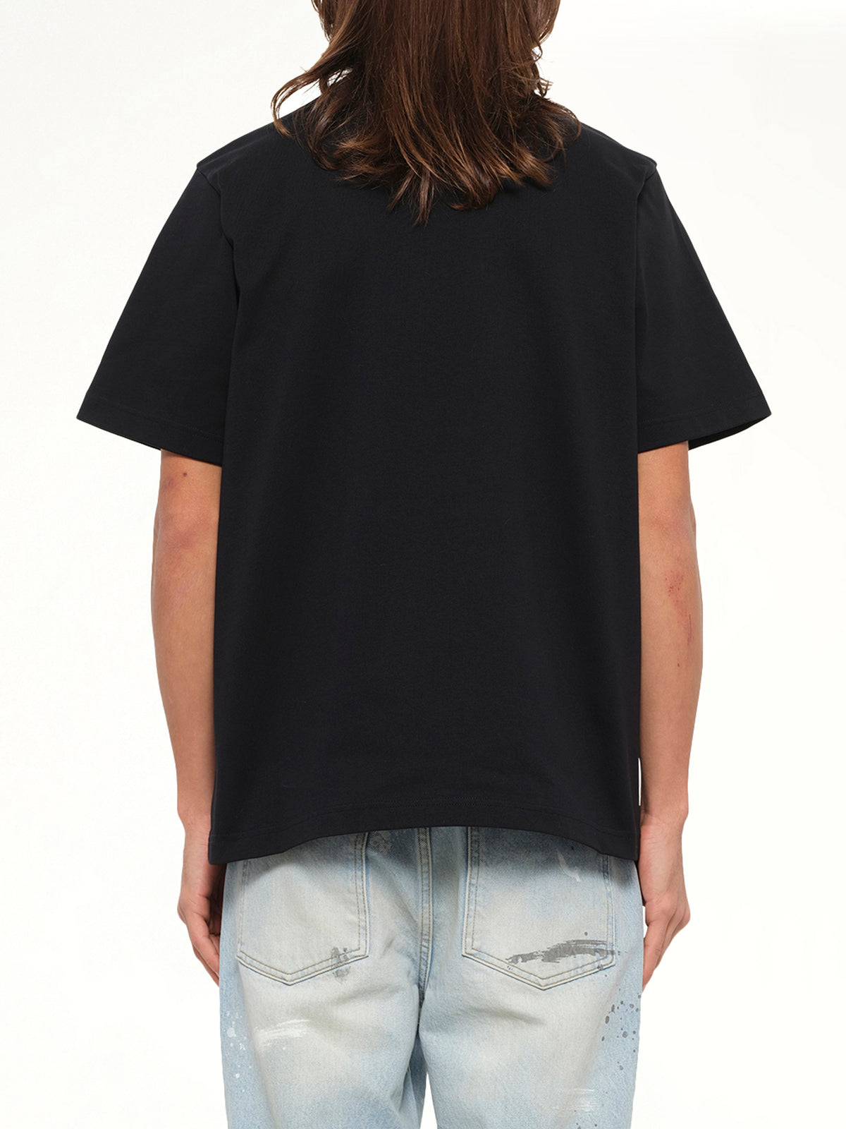 Monde Perdu Tennis Club Icon Printed Classic T-Shirt in Black
