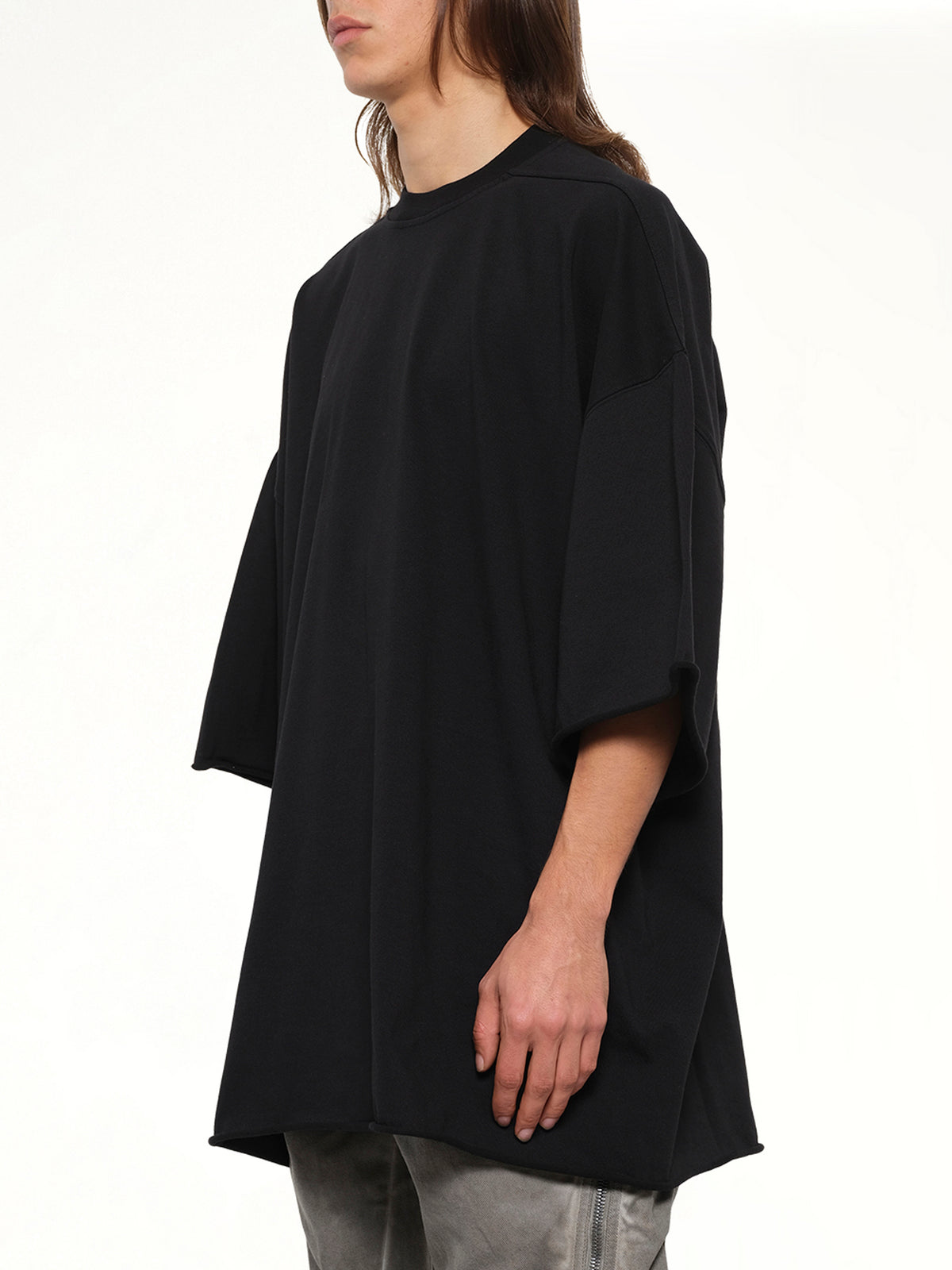 Heavy Jersey Tommy T-Shirt in Black