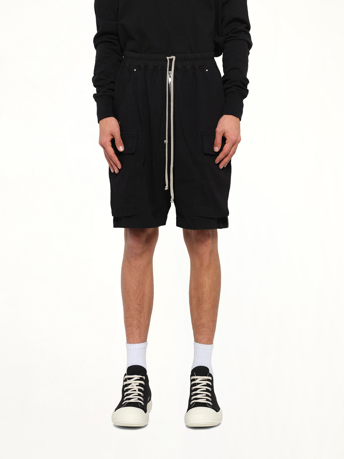 Heavy Jersey Cargobela Shorts in Black