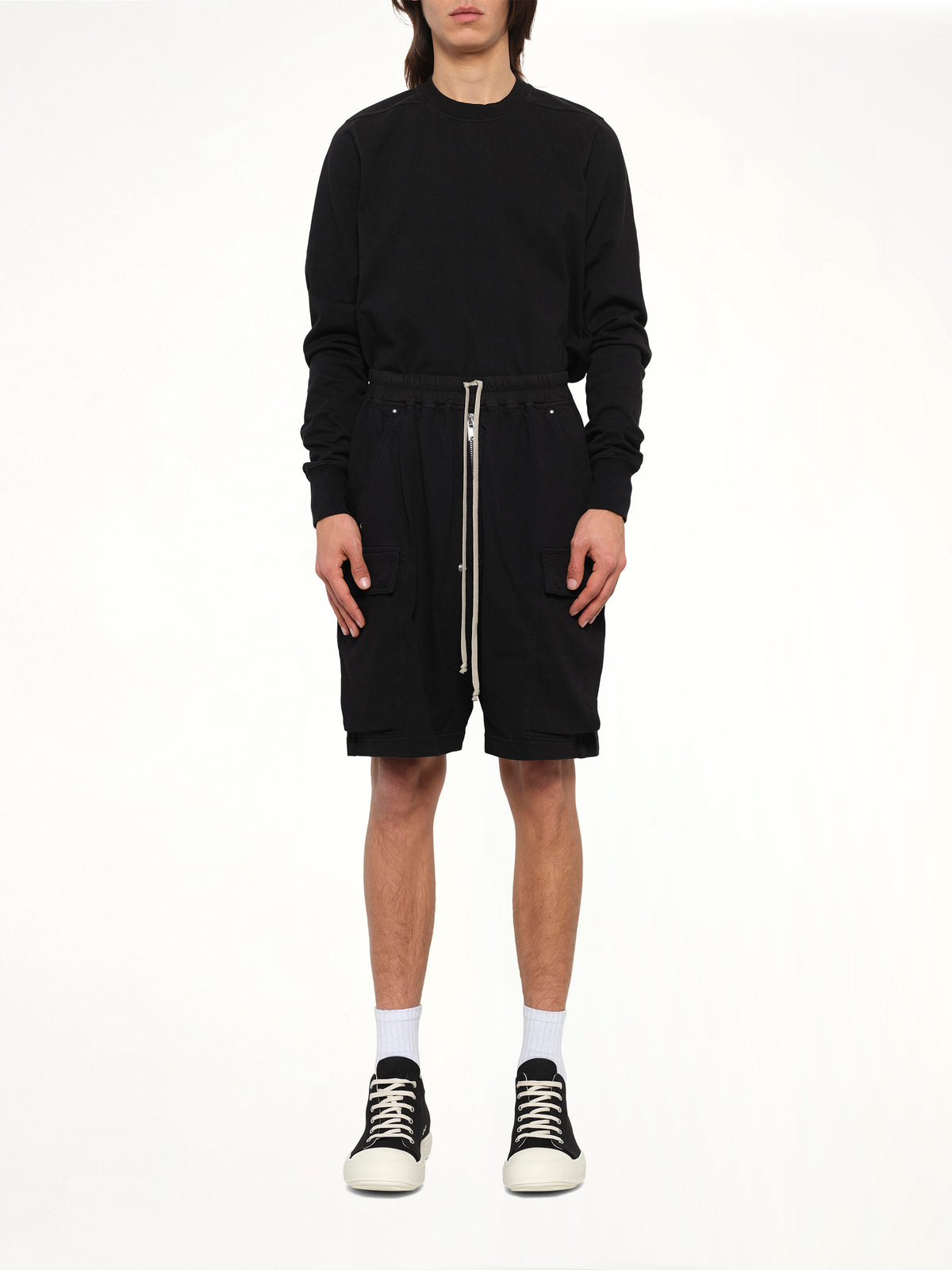 Heavy Jersey Cargobela Shorts in Black
