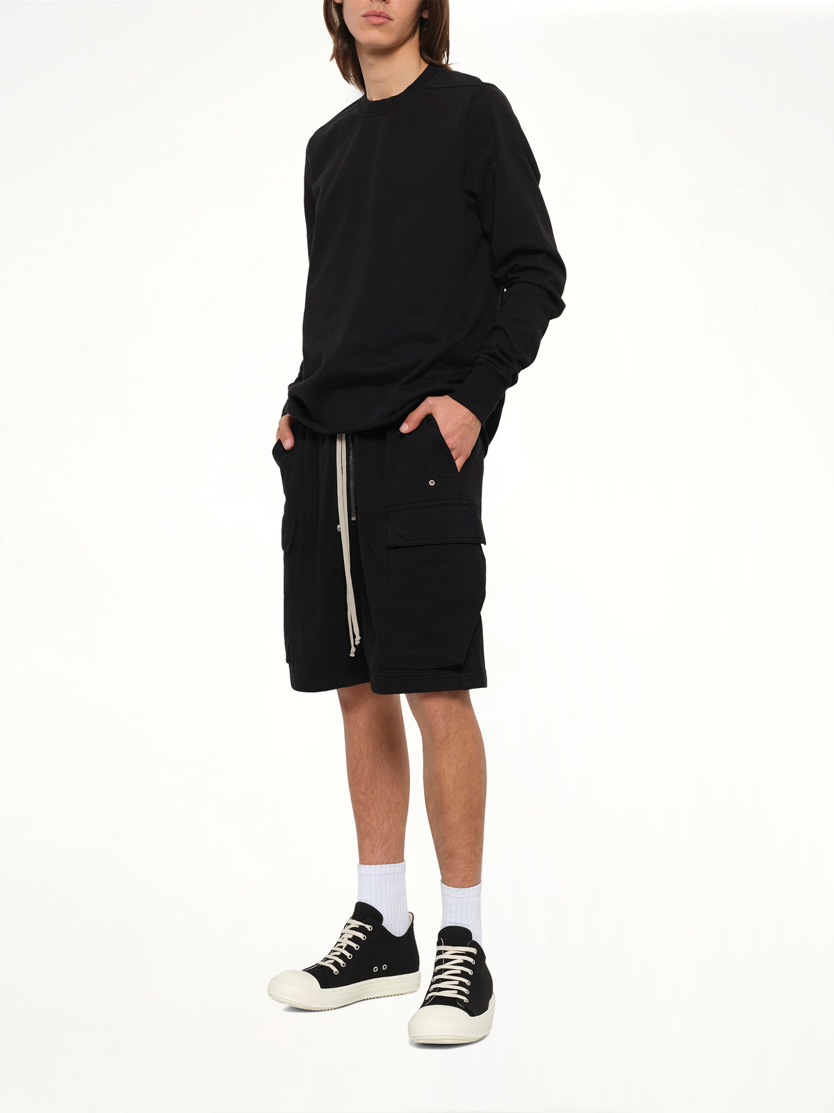 Heavy Jersey Cargobela Shorts in Black