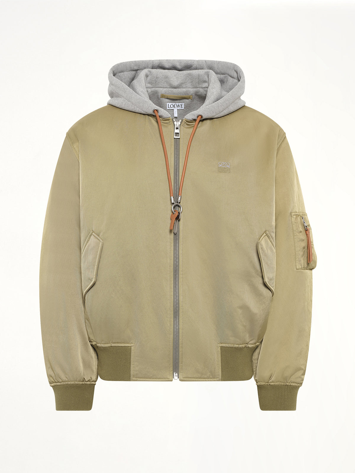 Bomber Jacket in Khaki Green