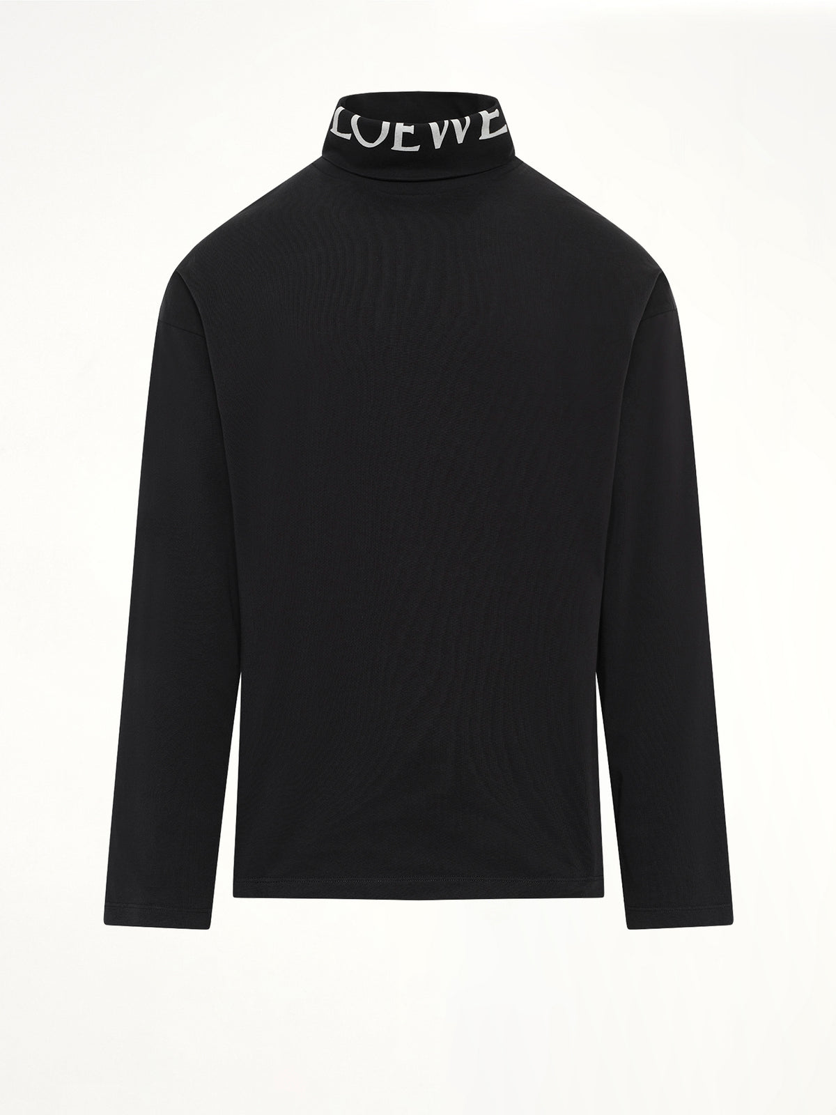 Logo Neck Top in Black