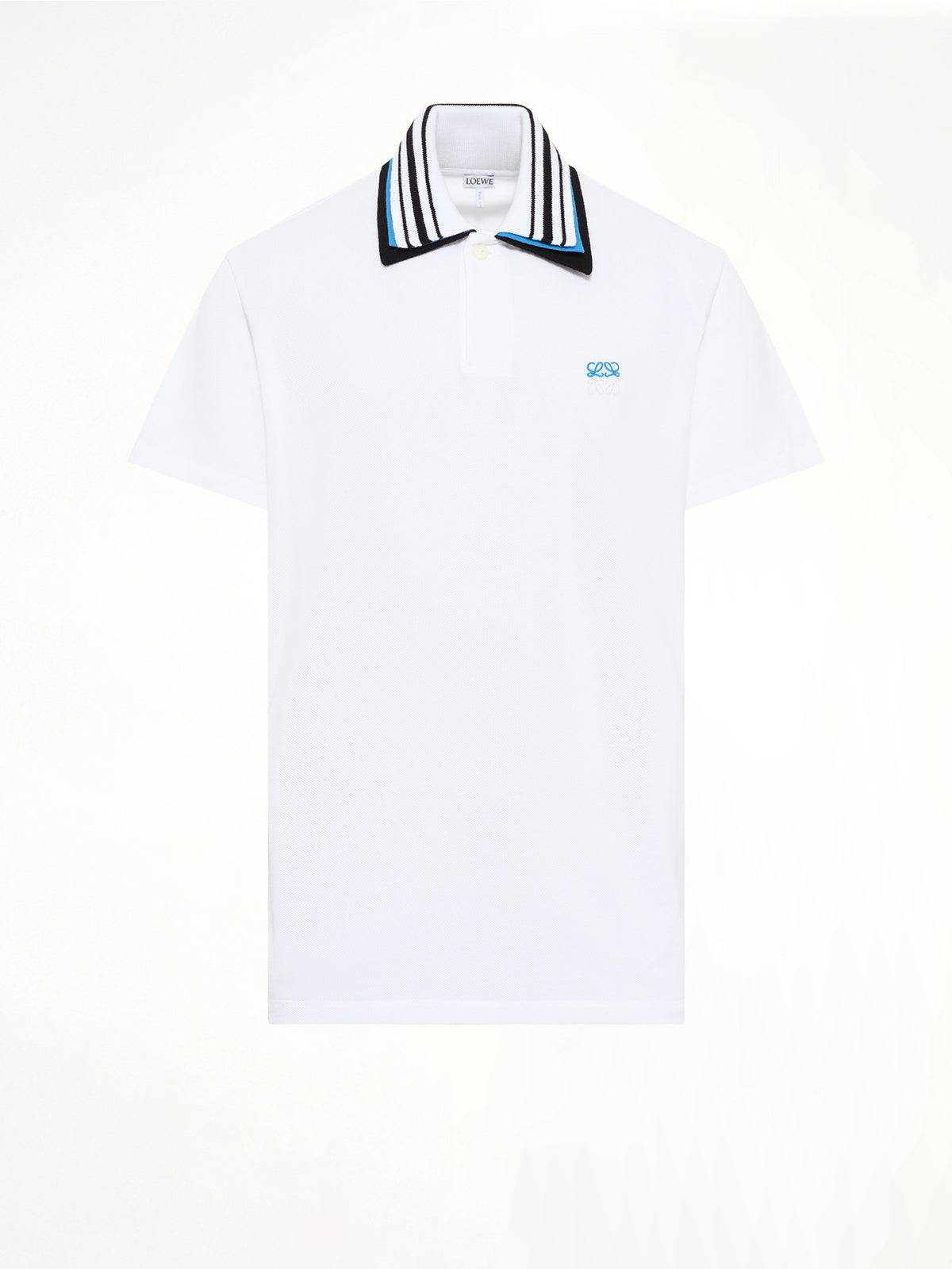 Two-Tone Polo in White