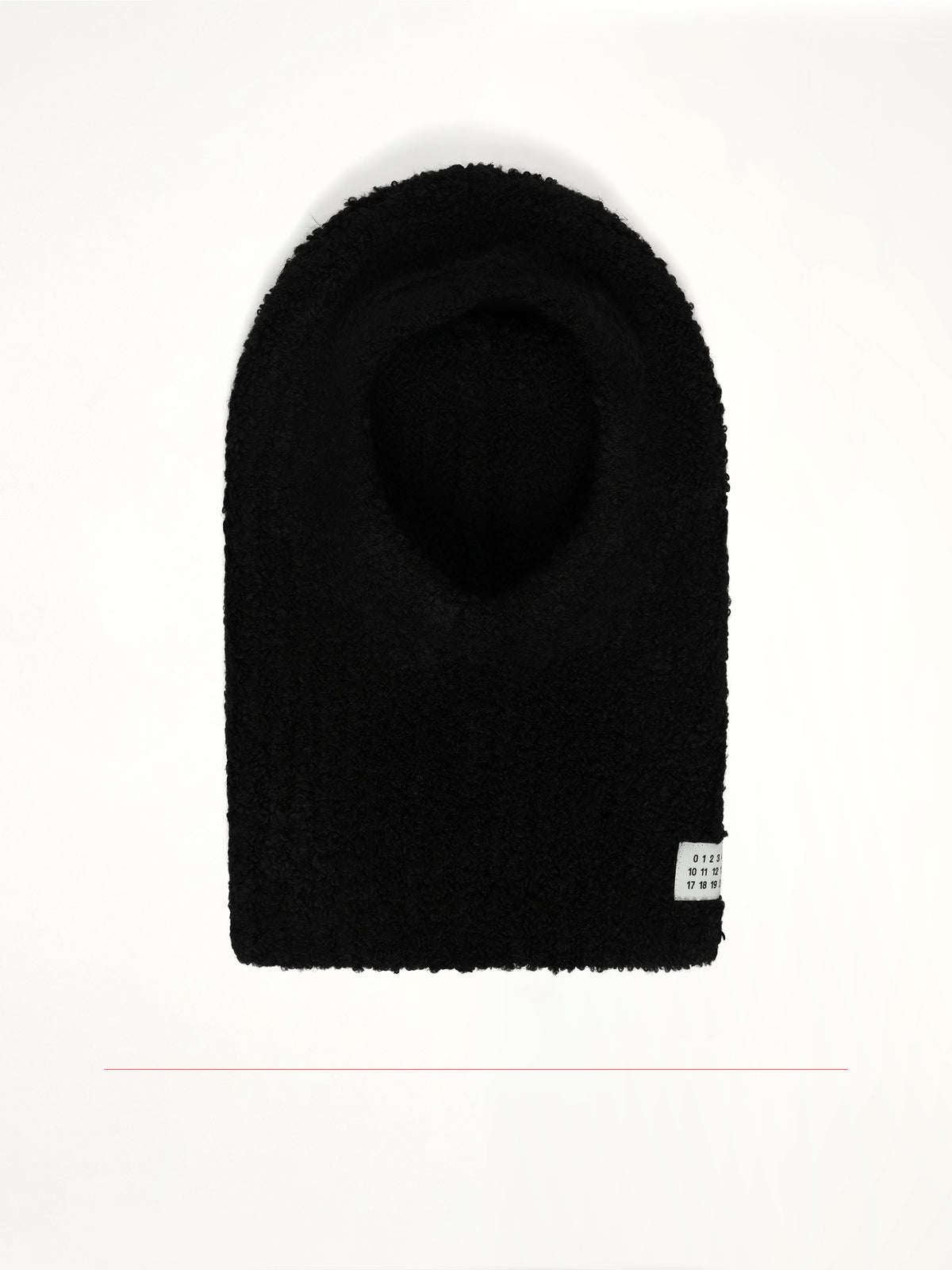 Logo Patch Boucle Hood in Black