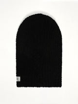 Logo Patch Boucle Hood in Black