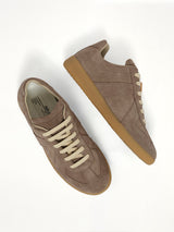 Replica Leather Sneaker in Taupe