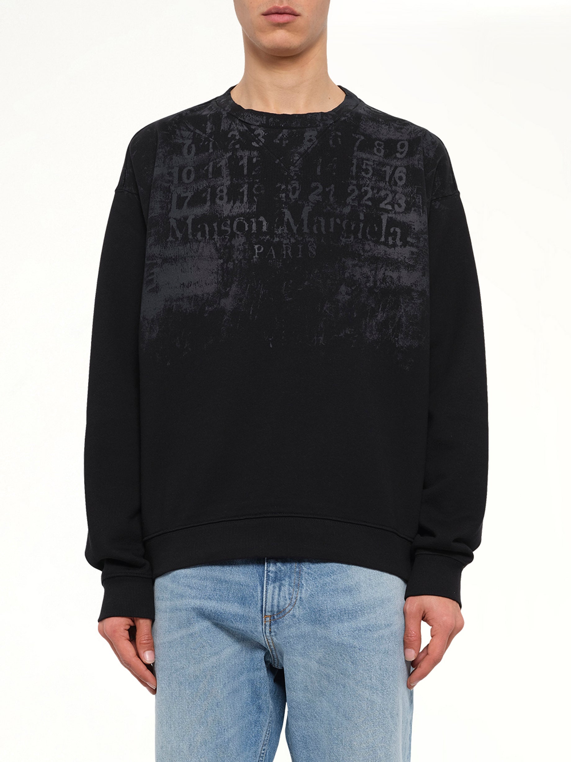 Number Sweatshirt in Black
