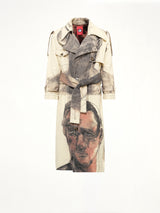 Sketched Faced Trench Coat in Cream